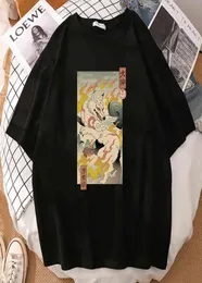 Thirt di volpe di fuoco giapponese magliette maschili maniche corte estate man tombe magliette anime pattern hip hop magliette divertenti magliette casual g01138637694