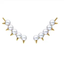 Stud Kurshuni Perlen und Nietoomshaken Manschetten und Clipohrringe, die für Luxus -Hochqualitäten von Frauen geeignet sind