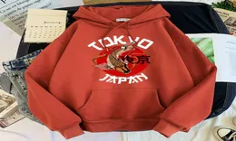 Divertenti Tokyo Koi Stampa con cappuccio Hip Hop Street Street Street Street Street Tracksuit maschi da pistalli caldi comodi per i pullover comodi per maschio Y07276464422