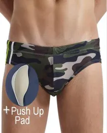 Sexig push up cup pad frontförbättring män badkläder gay baddräkter simma trosor bikini sexiga män039s stammar surf brädet shorts6660581