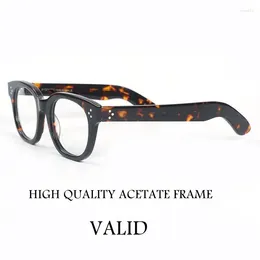 Solglasögon ramar varumärkesdesignglasögon ram män kvinnor hög kvalitet importerade acetat glasögon unisex recept glasögon klara lins