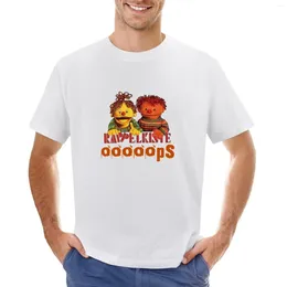 Erkek Polos Ratz ve Rube T-Shirt Boşluklar Büyük Boyutlu Grafik Erkek Giysileri