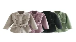 Women039S Jackets Diyig 여자 2022 패션 멀티 컬러 슬림 벨트 셔츠 재킷 재킷 레트로 라펠 긴 슬리브 코트 세련된 상단 MUJ2325193