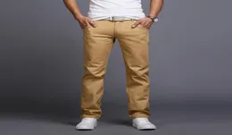 Whole2016 Summer Mens Business Casual Slim Fit Pants Midwaist Solid Ounlouss Fashion Mens Straight Cargo Pants Male Chino Lig2435495