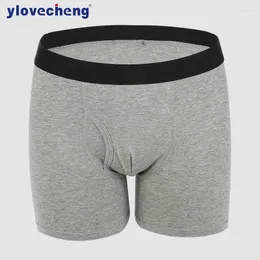 Poltas de cuecas ostores de roupas íntimas masculinas de roupas longas de algodão de algodão shorts boxer sólidos e tamanho de alta qualidade XL-6XL