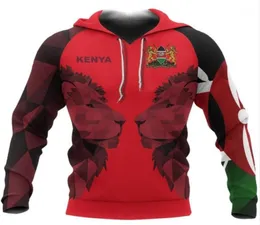 Kenya Hoodie Double Lion 3D Print Hoodies Pullover Clothing Sweatshirt Novel Streetwear Mens Hooded Long Sleeve HipHop170025727269476