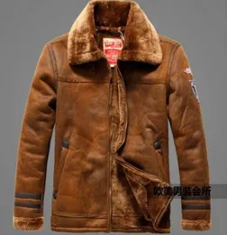 Зимние кожаные куртки мужчины из искусственного меха слоистые палочки повседневная мотоциклевая кожаная куртка сгустие