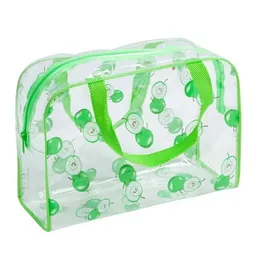 Bolsa de armazenamento cosmético de PVC impermeável Organizador transparente para maquiagem bolsas de banho de compressão de bolsa de maquiagem