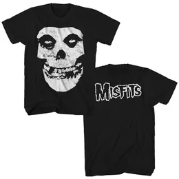 2024 Misfits T -Shirt Y2K Damen Harajuku Gothic Hip Hop Grafik Druck Baumwolle Runde Hals Übergroße T -Shirts Kurzarm Tops 240506