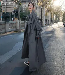 Women039S Trench Coats Spring Autumn Coat Long Fashion Vintage Overcoat Ladies Casual Lose Sould Moda Female 2021 Casa5687459