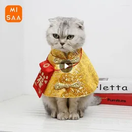 Costumi per gatti busta rossa versatile un unico festival di primavera in stile cinese unica unica di primavera per animali domestici costume da compagnia