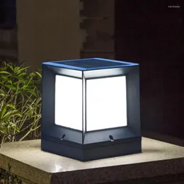 Thrisdar Outdoor Garden Solar Gate Post Lamp Park Park Villa Villa Door Pillar Light Pathway Газон Чапит