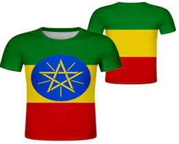 Maglietta Etiopia Nome fatto su misura fai da te ETH Tshirt Nation Flag et logo Etiopian Amharic College Stampa Po Clothing8668072