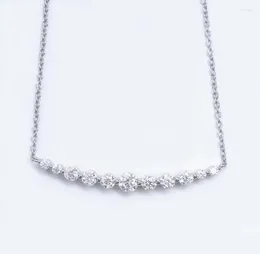 Подвесные ожерелья модный 925 стерлинговой серебряный кожур VVS1 Моассанитовый ожерелье для женщин с ювелирными изделиями из белого золота Diamd Gift9241609