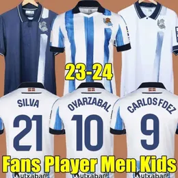 Sociedad 23 Real Home 24 Away Soccer Jerseys Cho Take Kubo Oyarzabal Sadiq Andre Sia2023 2024 Zubimendi Brais Mendez Merino Le Normand Men and Kids Football Sia20 20