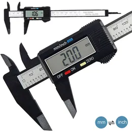 150mm 100mm Electronic Digital Caliper Carbon Fiber Dial Vernier Gauge Micrometer Measuring Tool Ruler 240516