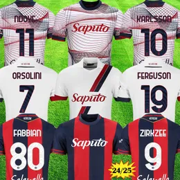 23 24 25 Bologna Mens Soccer Jerseys POSCH ORSOLINI DOMINGUEZ ZIRKZEE FERGUSON DE SILVESTRI BEUKEMA BARROW Home Away Football Shirt