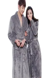 Novos amantes de estilo seda flanela macia quimono manto de banho masculino waffle whinter robe mass túnio de roupão camisolas para masculino9304406