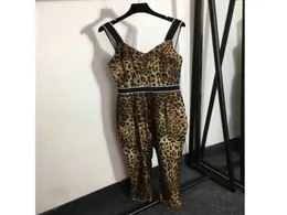 22 projektanci Jumpsuits Dress Fashion Women039s TrackSuits Nowy lampardprint druk literowa koszula Webband w talii sznurka scossUi7056677