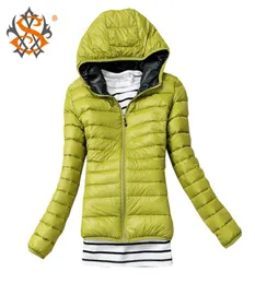 HDNEW 2016 Fashion Parkas Inverno femmina Down Down Women Woming Winter Color Color Over Coat Women Jacka Parka 538TN9969384