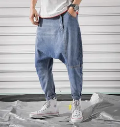 Mężczyźni Jean Baggy Denim Spodnie Klasyczny styl dżinsy niskie krocze Hip Hop Street Dance Spodni plus size Joggers Plus Size 5xl Y2002407198