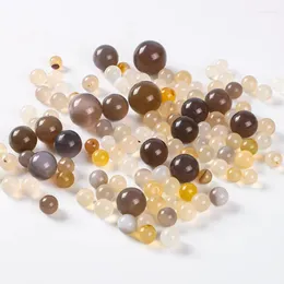 10st/Lot Agate Sliping Ball Natural Medium Experimental Mill Bead 3mm-35mm