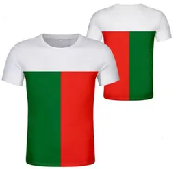 Maglietta Madagascar Numero di nome su misura fai -da -te Mdg Tshirt Nation Flag Malagasy French Country Stampa Polo Logo vestiti9416556