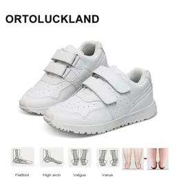 Ortoluckland Kids School Shoes Sapatos Femininos Crianças Ortopédicas Tênis bastante elegantes para crianças calçadas planas de garotos com palestra 240509