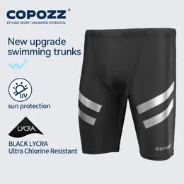 Copozz Mens Swimming Pants Swimming Shorts Competition Training Sports Swims Dreable Snabbtorkning Swimsuit Beach Pants 240506