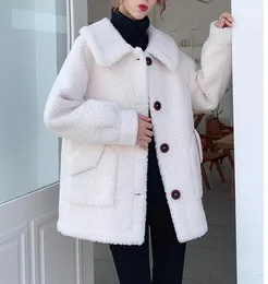 Herbst Winter Women Teddy Bear Jacket Coat Mode Mode New Arrival Frau Cashmere Jacket Plus Size Female High Street Solid Coat11575566