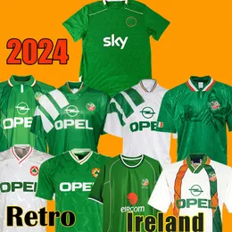 1990 Retro Ireland Soccer Jerseys 1992 1994 1996 1988 Puchar Świata Coyne Keane 90 92 93 94 Classic Vintage Irish Staunton Houghton Ireland Football Shirts Green