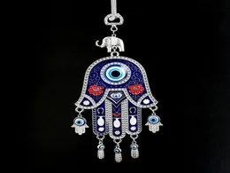 Böse Augenwand hängende Truthahn böse Augenperlen mit Hamsa Handauto Schlüsselbund Blau Eage Eye Quaste Charm Wand Hänge Schmuck Key Ring 6298383