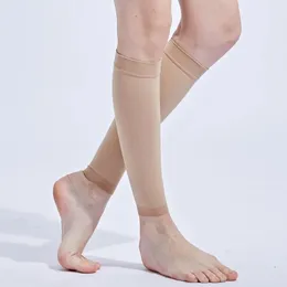 1 par trötthetsreliefstödben Shin Socks Varicose Venes Calf Sleeve Compression Brace Wrap Forming Calf Leg Socks Women Lady