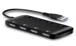 4ポートUSB 30データハブSplitterUSB Cハブ個々のONOFF LED電源スイッチとノートブックPC9885020と互換性