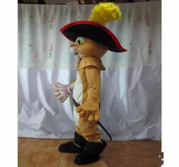 Fantas de alta qualidade de 2019 Puss in Boots Mascot traje buceta gato mascote figurino 6070681