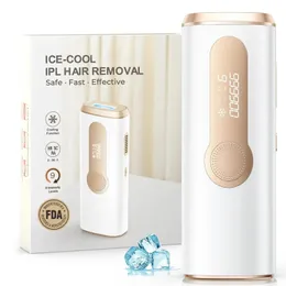 IPL Hair Remover Laser Epilator Devices Ice Cooling 999900 Flames 3 in 1 Treament Comply Body Body Full for Women 240509