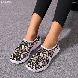 Scarpe casual istantarts Mesh per il design degli utensili da cartone animato da donna Sneaker traspiranti