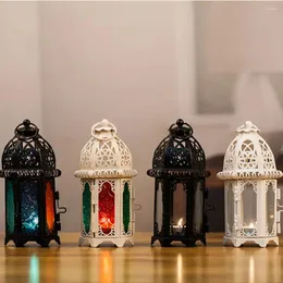 Candele 2024 EST Cangoli europei Cangoli vintage sospeso Moroccan Glass Glass Wedding Decorazioni per la casa