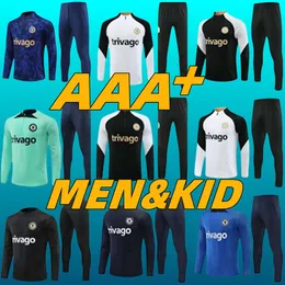 2024 2025 Chels EA Tracksuit Ziyech CFC Training Suit Soccer Tracksuits 23 24 25 Jorginho Halb Zip City Tracksuit Football Set Survetement