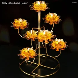 Candle Holders 1PC Lotus Butter Lamp Holder Temples Light Cup Office Home Living Rooms Dining Table Decor Patios Buddhist Supplies #920