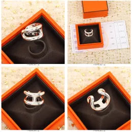 Mann Marke H Schwein Nasendesigner Ring Neues S925 Sterling Silber Fashion Einfacher personalisierter Stilpaarer Ring -Gegensynchronisation