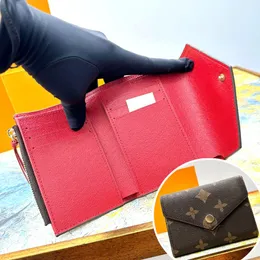 茶色の花の財布カードホルダーデザイナーウォレットM41938女性の本物のレザーウォレットジッパー多機能ウォレットキーチェーンスモールウォレットオリジナルボックス