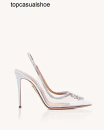 Aquazzura Aura Shoes Top Fashion Caffice Caffice Pumps Crystal Crystal Pumps 105 High Heel обувь