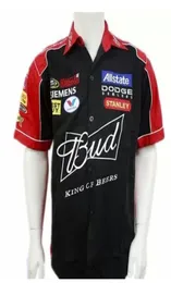 Новый бренд 2017 года мужская рубашка повседневная летняя клубная команда Budweiser Car Combins Off Road Рубашки Moto Jacket4469885