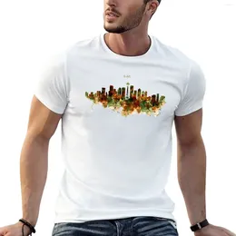 Tops cerebbe da uomo Seattle WaterColor Skyline T-shirt pesi massimi coreani vestiti vintage da uomo magliette da uomo