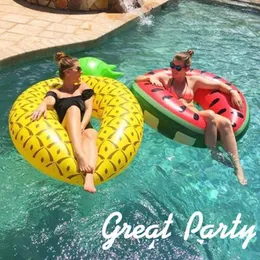 Песчаная игра с водой забавные ананасы и арбуз надувной бассейн плавательный бассейн плавательный кольцо для взрослого летних спортивных игрушек Q240517