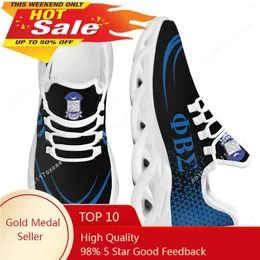 Casual Shoes Women's Lightweight Lace-up Running Sneakers Phi Beta Sigma Print Non-Slip Platform Zapatos