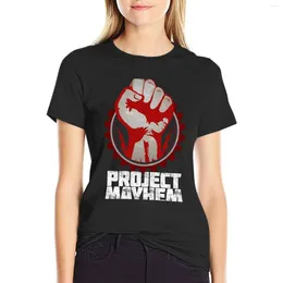 Frauen Polos Fight Club-Projekt Mayhem Design T-Shirt süße Tops Anime Kleidung Spring Frauen 2024