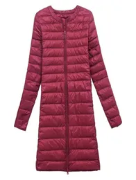 Kadınlar039S Parkas Down Women Winter Coat 2021 Ultra Işık 90 Beyaz Ördek Ceketleri İnce Taşınabilir Kadın Uzun Kilpiye Katlar Outerw2669440