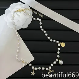 Designer Halskette Perlenkette Halskette Marke Diamond Anhänger Halskette Frauen Halshöhe Schmuck Geschenk
